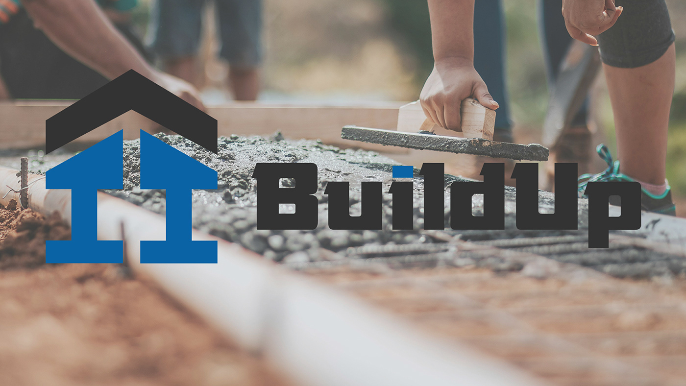 BuildUp Construction visual identity — logo and brand system
