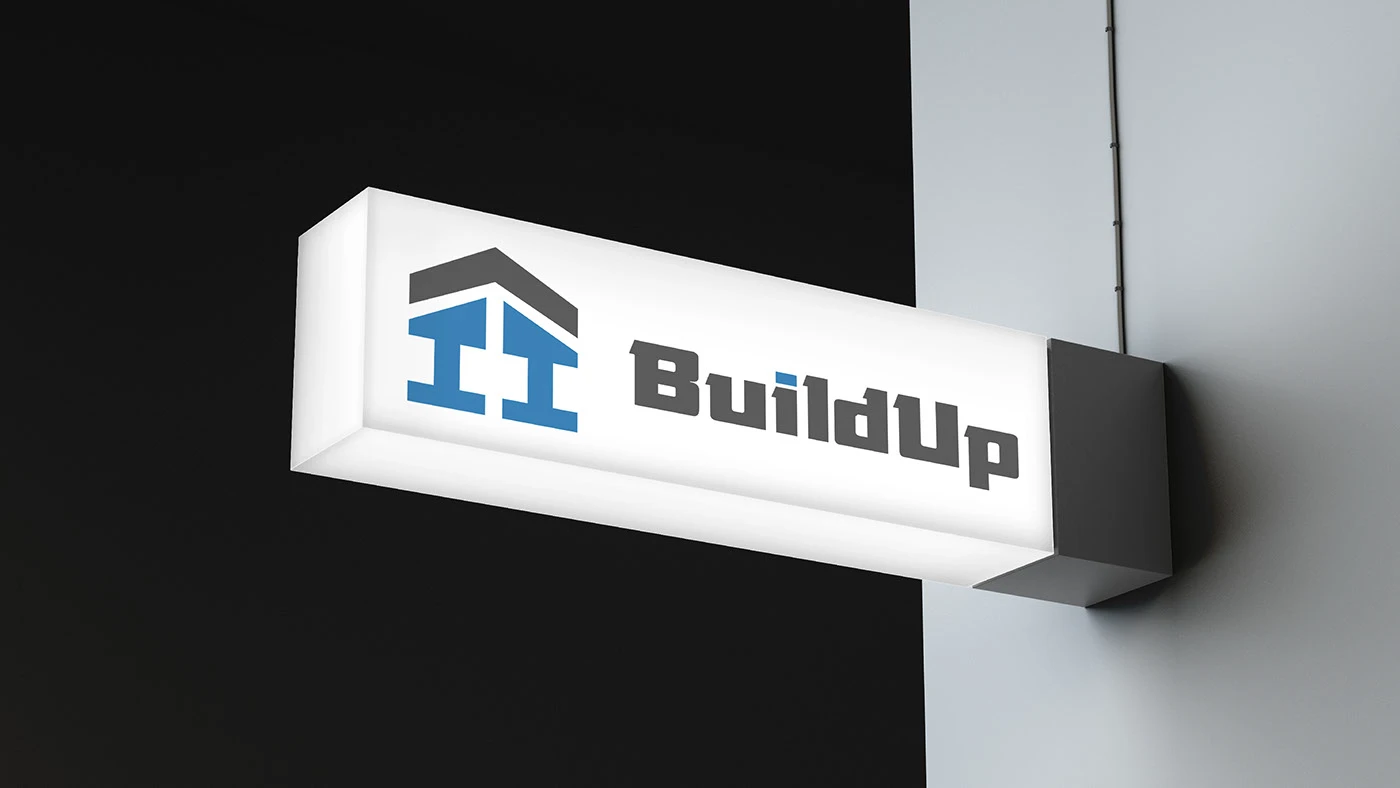 BuildUp Construction brand identity — frame 9