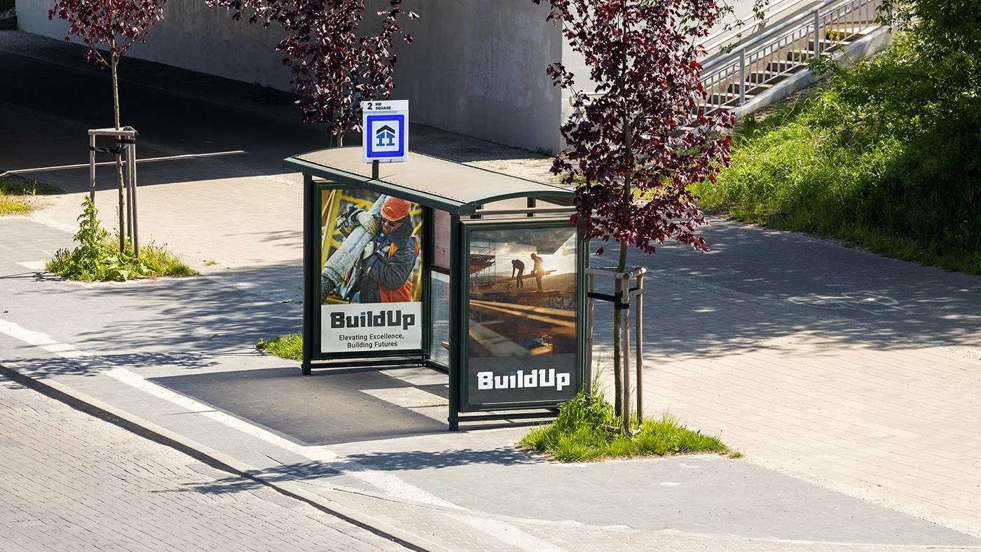BuildUp Construction brand identity — frame 10