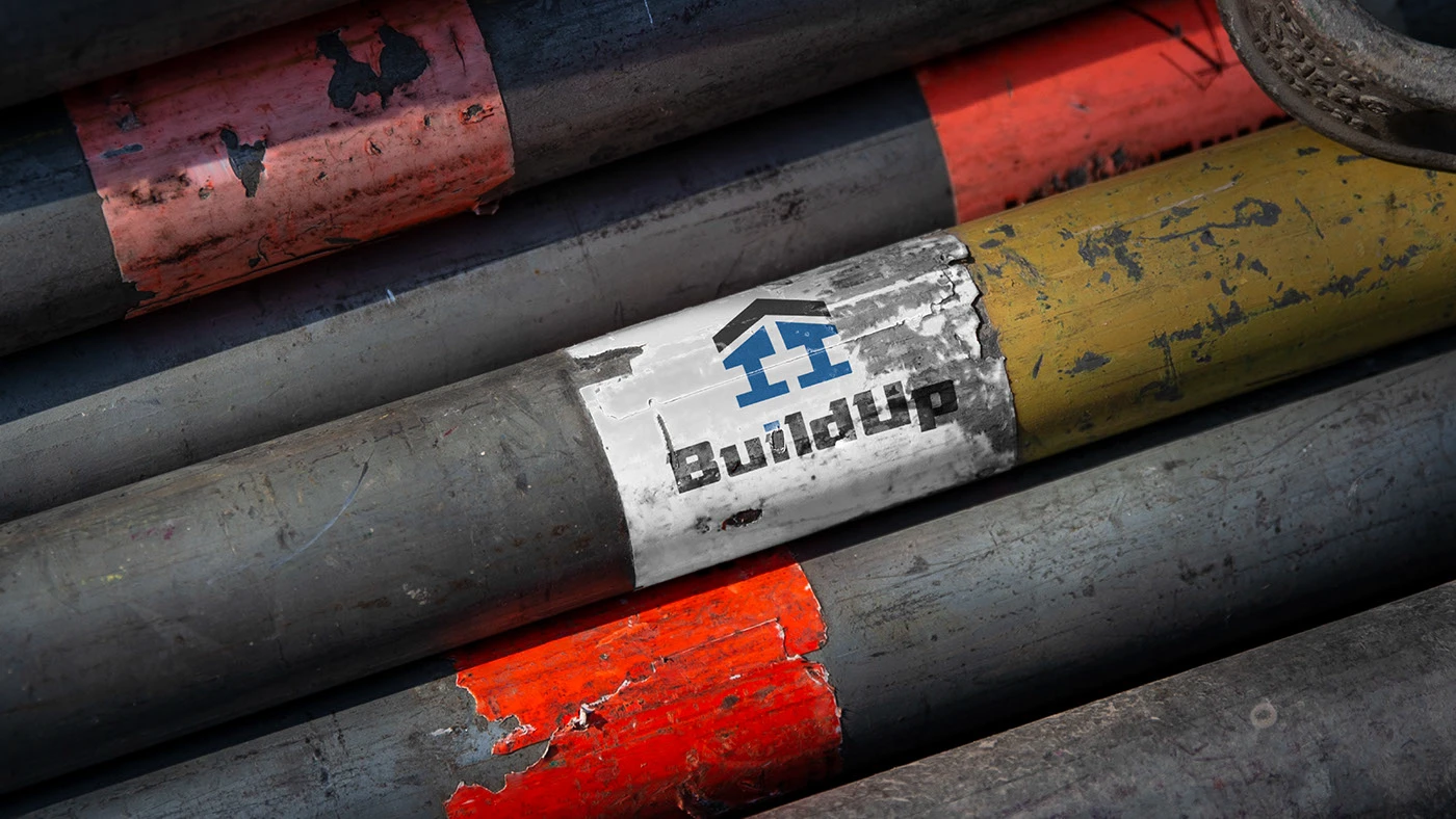 BuildUp Construction brand identity — frame 11