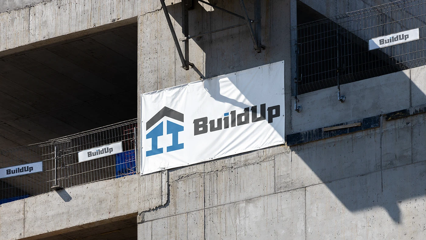 BuildUp Construction brand identity — frame 12