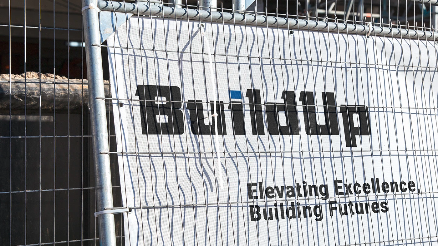 BuildUp Construction brand identity — frame 13