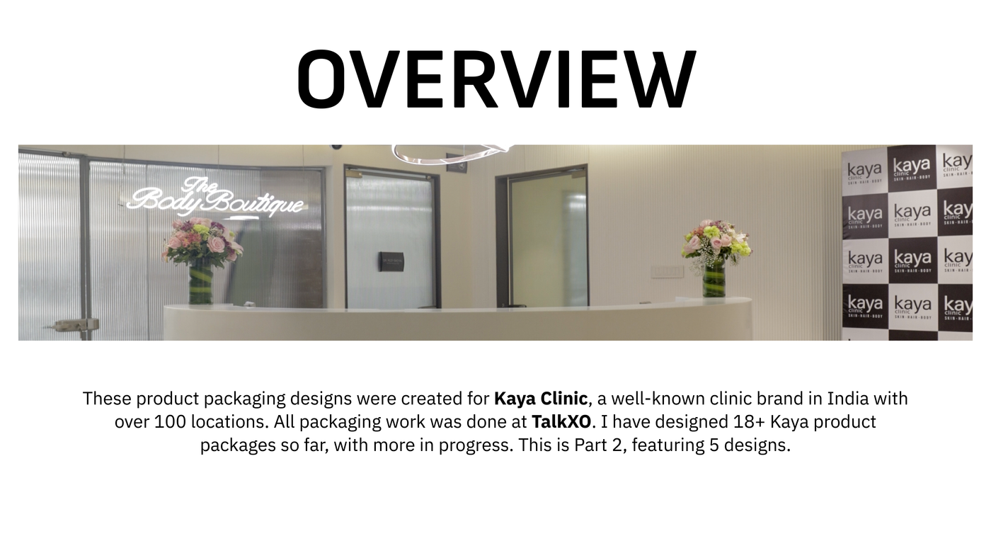 Kaya Clinic product packaging design Part 2 — frame 4