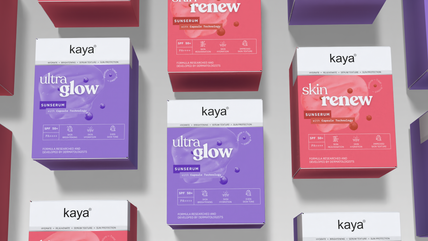 Kaya Clinic product packaging design Part 2 — frame 9