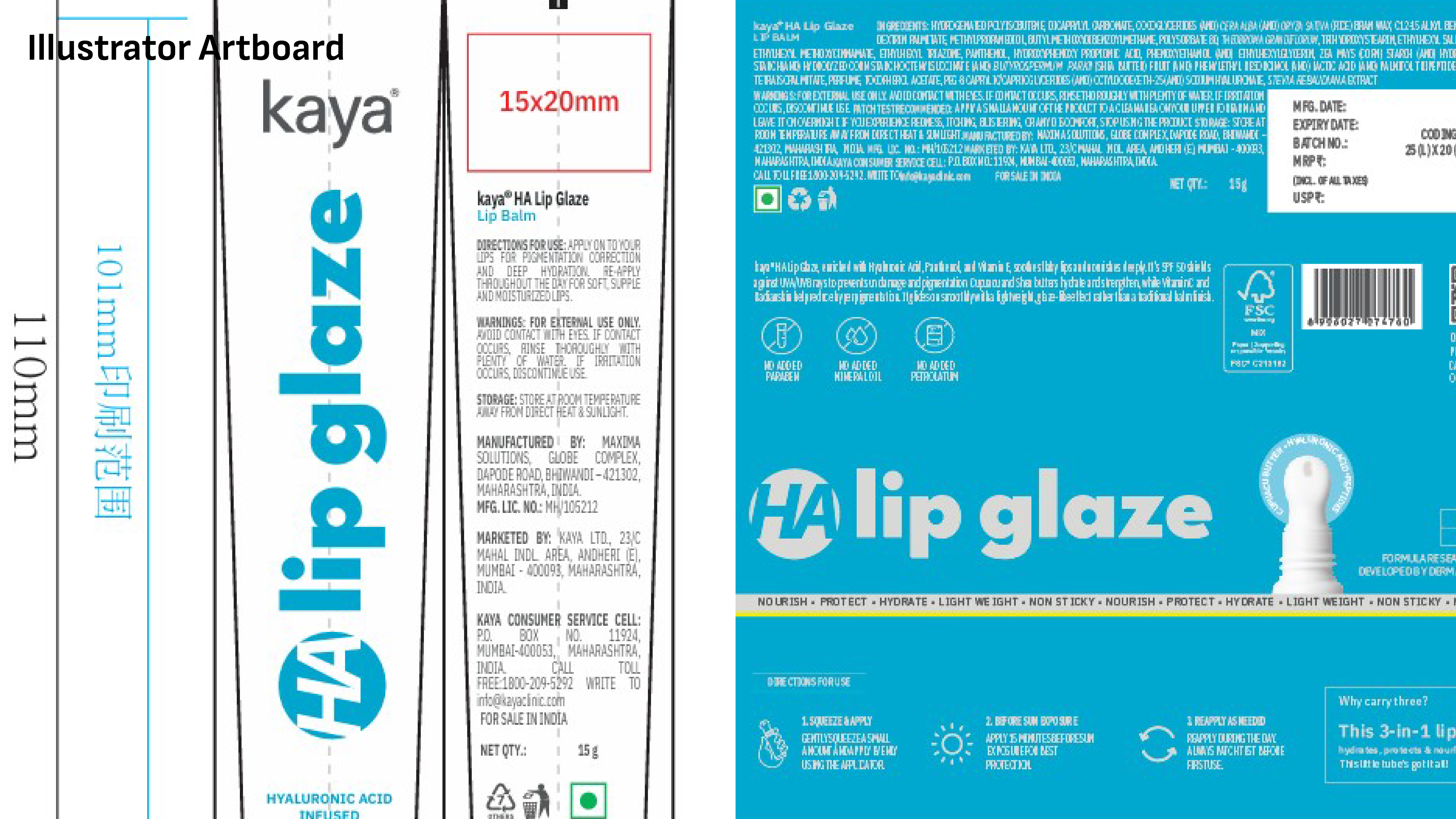 Kaya Clinic product packaging design Part 2 — frame 16