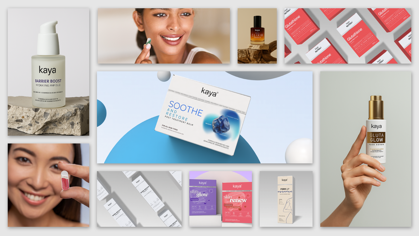 Kaya Clinic product packaging design — frame 2