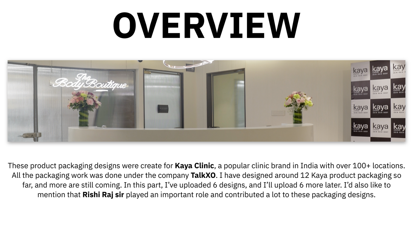 Kaya Clinic product packaging design — frame 4