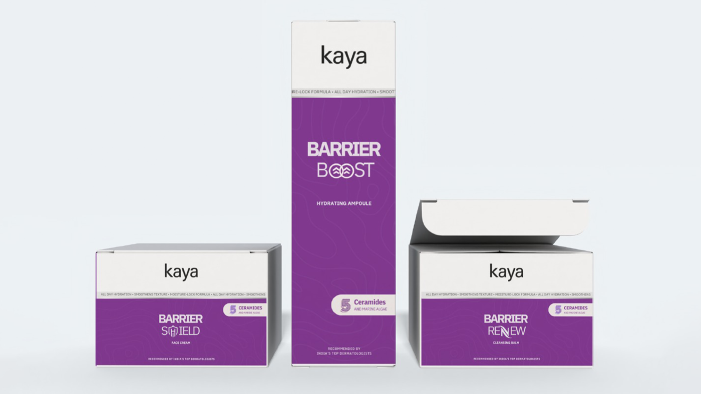 Kaya Clinic product packaging design — frame 18