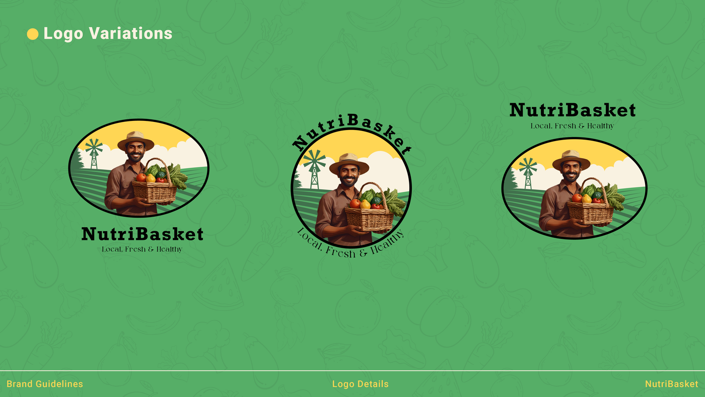 NutriBasket brand identity and packaging — frame 10