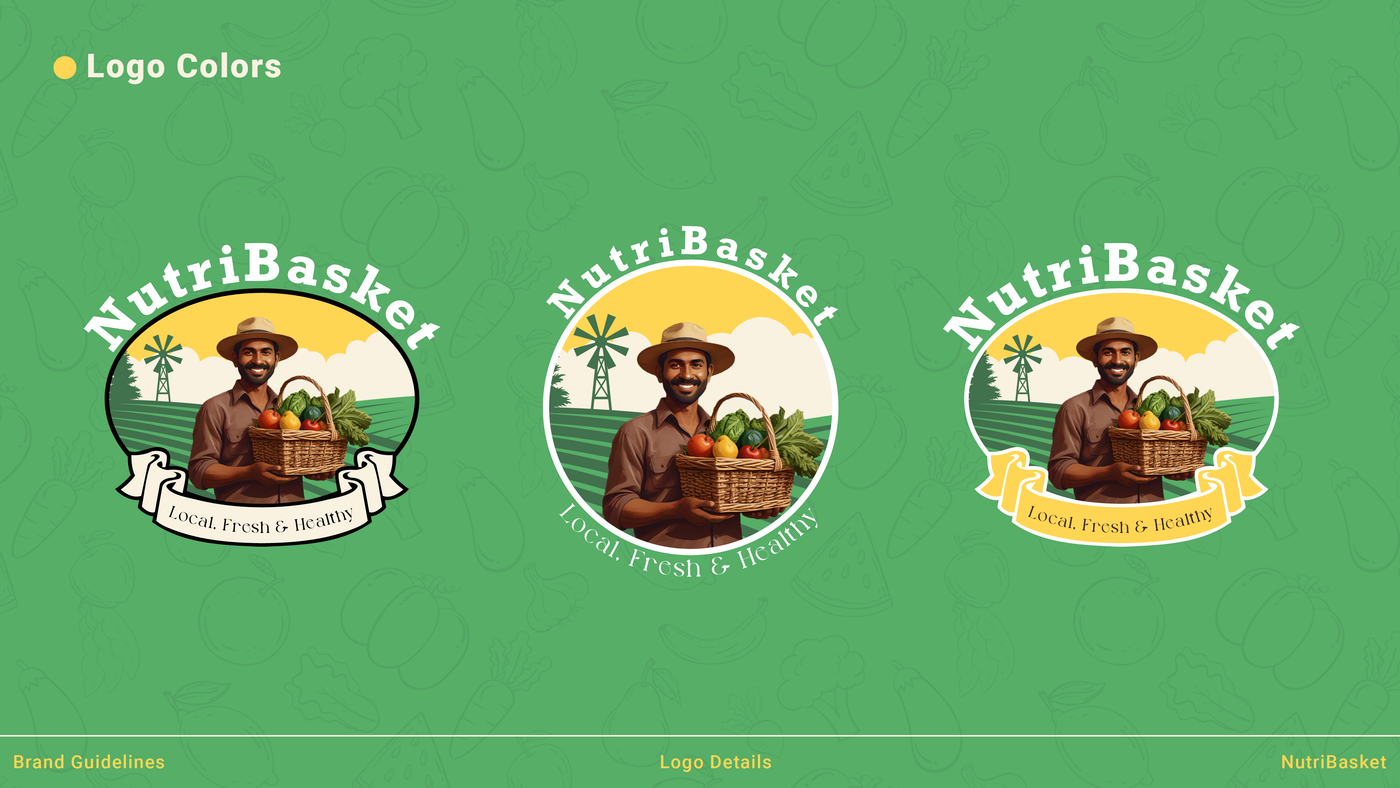 NutriBasket brand identity and packaging — frame 11