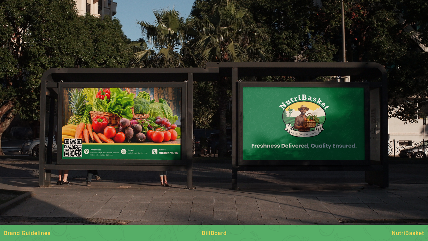 NutriBasket brand identity and packaging — frame 29