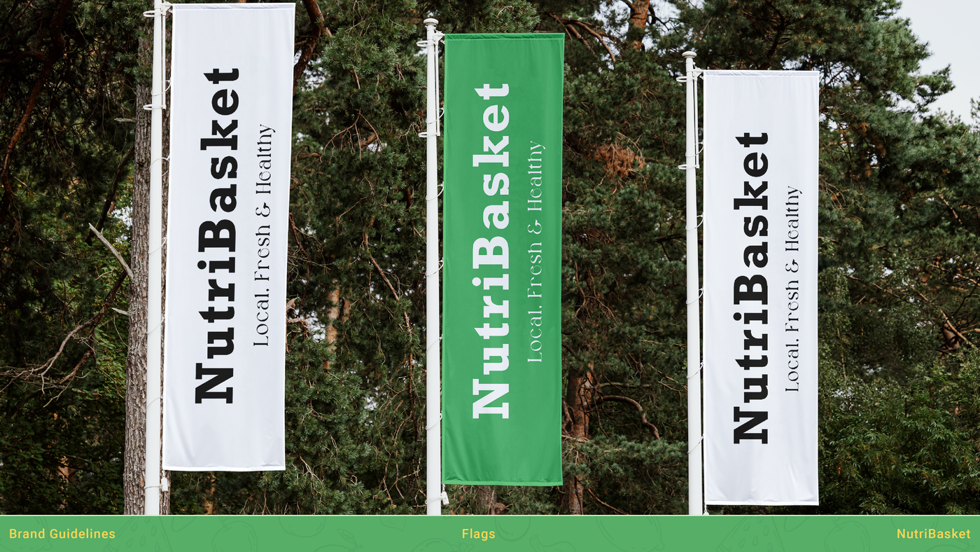 NutriBasket brand identity and packaging — frame 33
