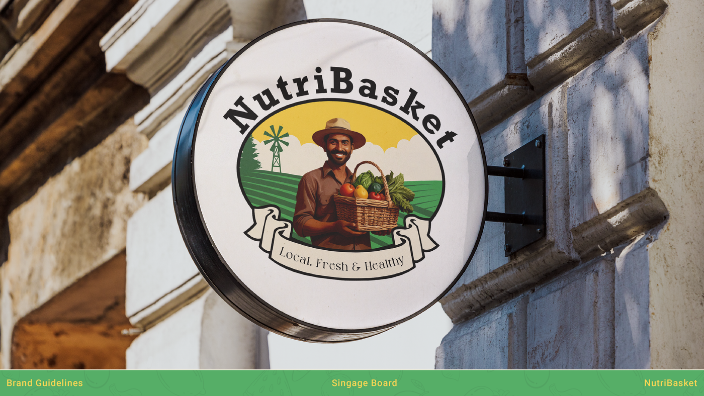 NutriBasket brand identity and packaging — frame 34
