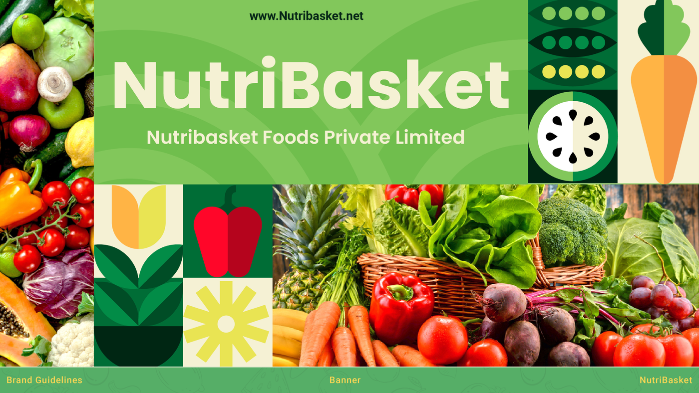 NutriBasket brand identity and packaging — frame 39