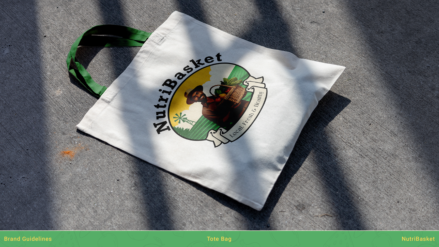 NutriBasket brand identity and packaging — frame 42