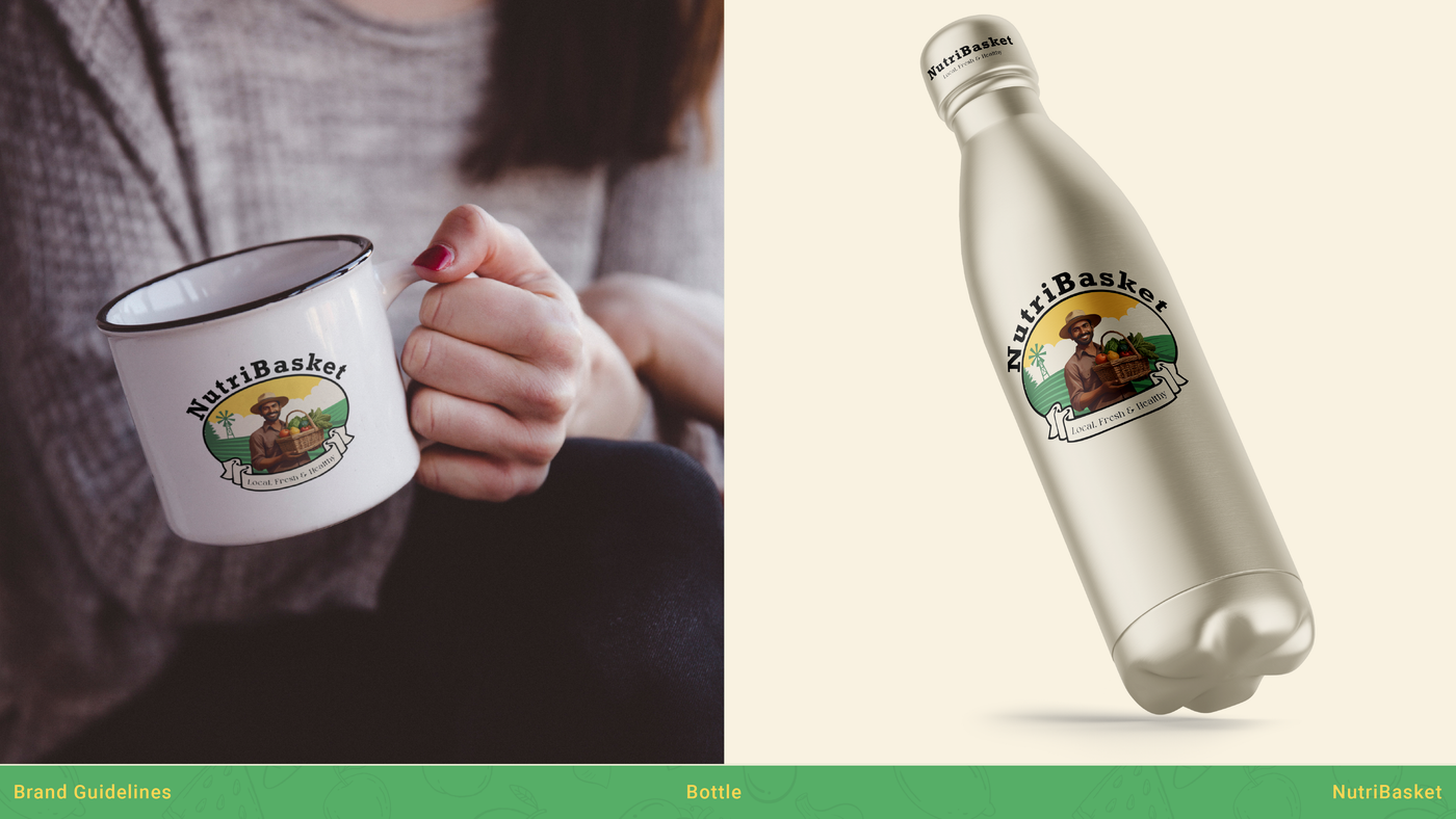 NutriBasket brand identity and packaging — frame 50