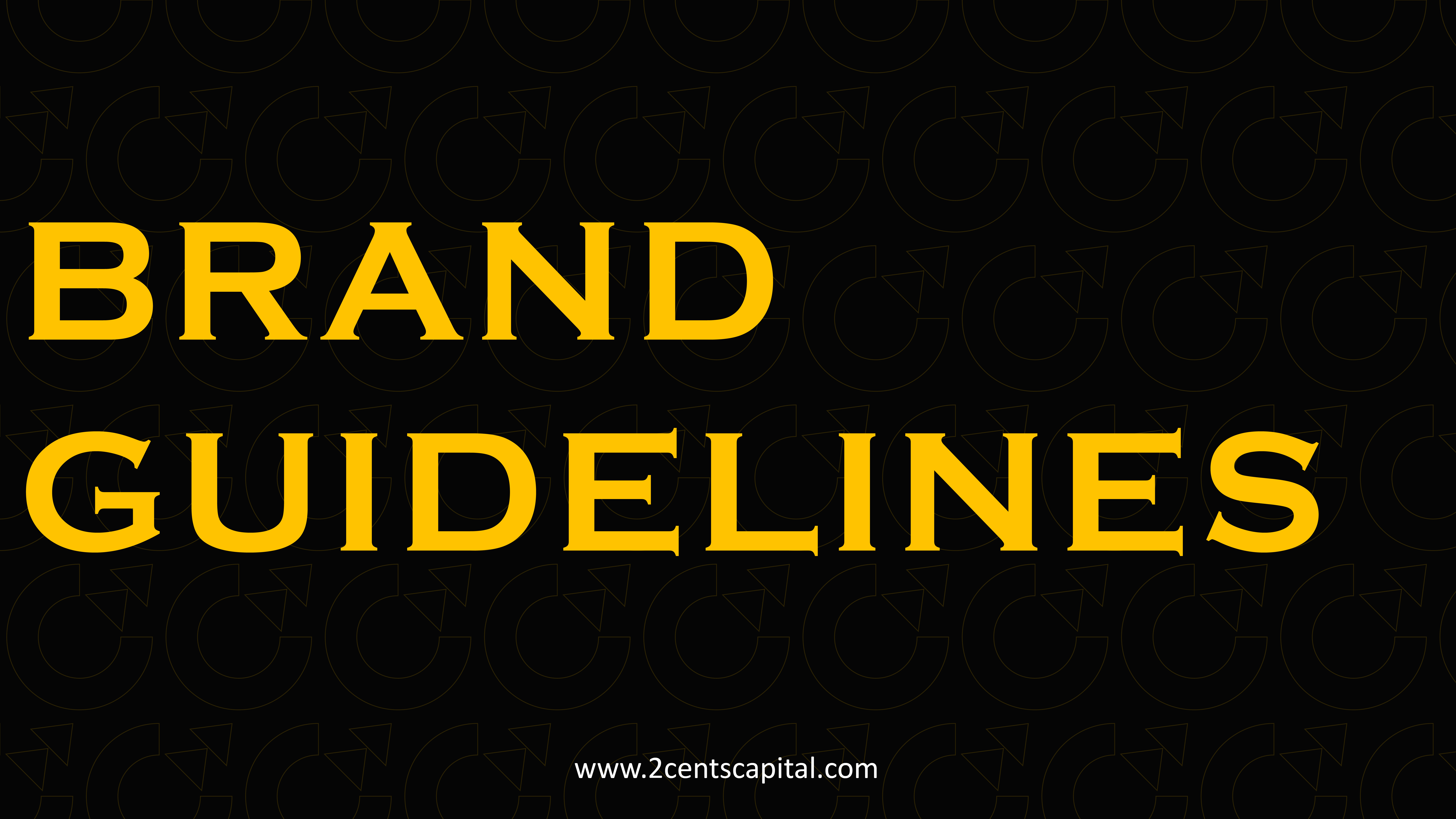 2Cents Capital brand guideline slide — frame 1