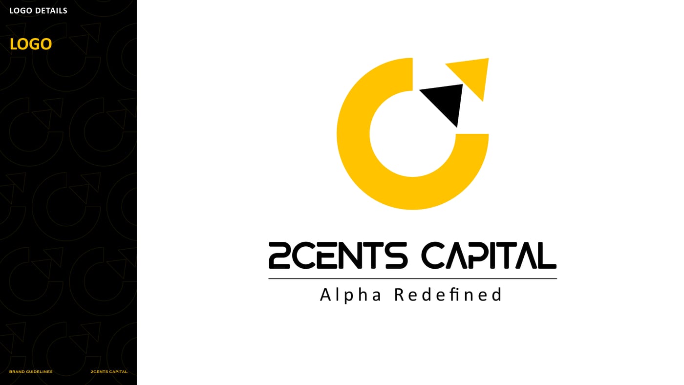 2Cents Capital brand guideline slide — frame 10