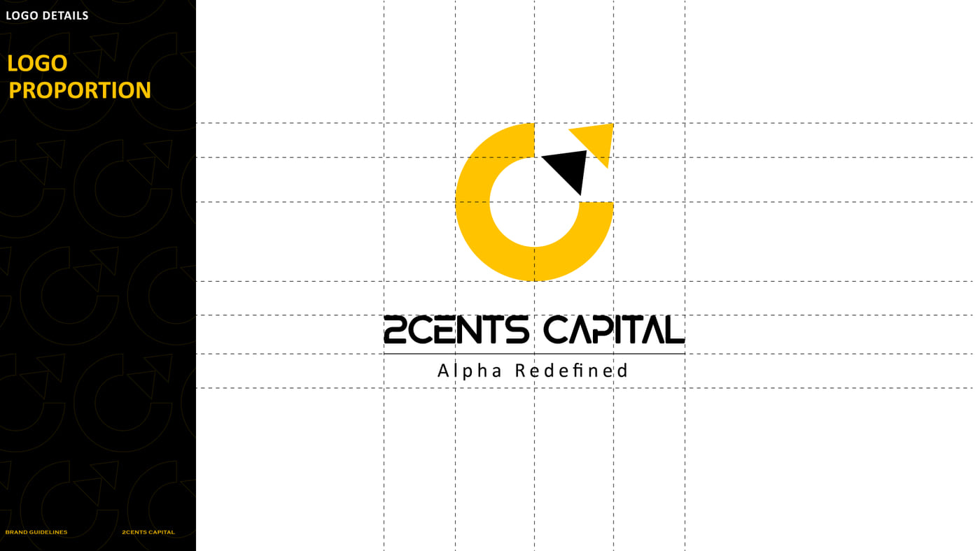 2Cents Capital brand guideline slide — frame 11