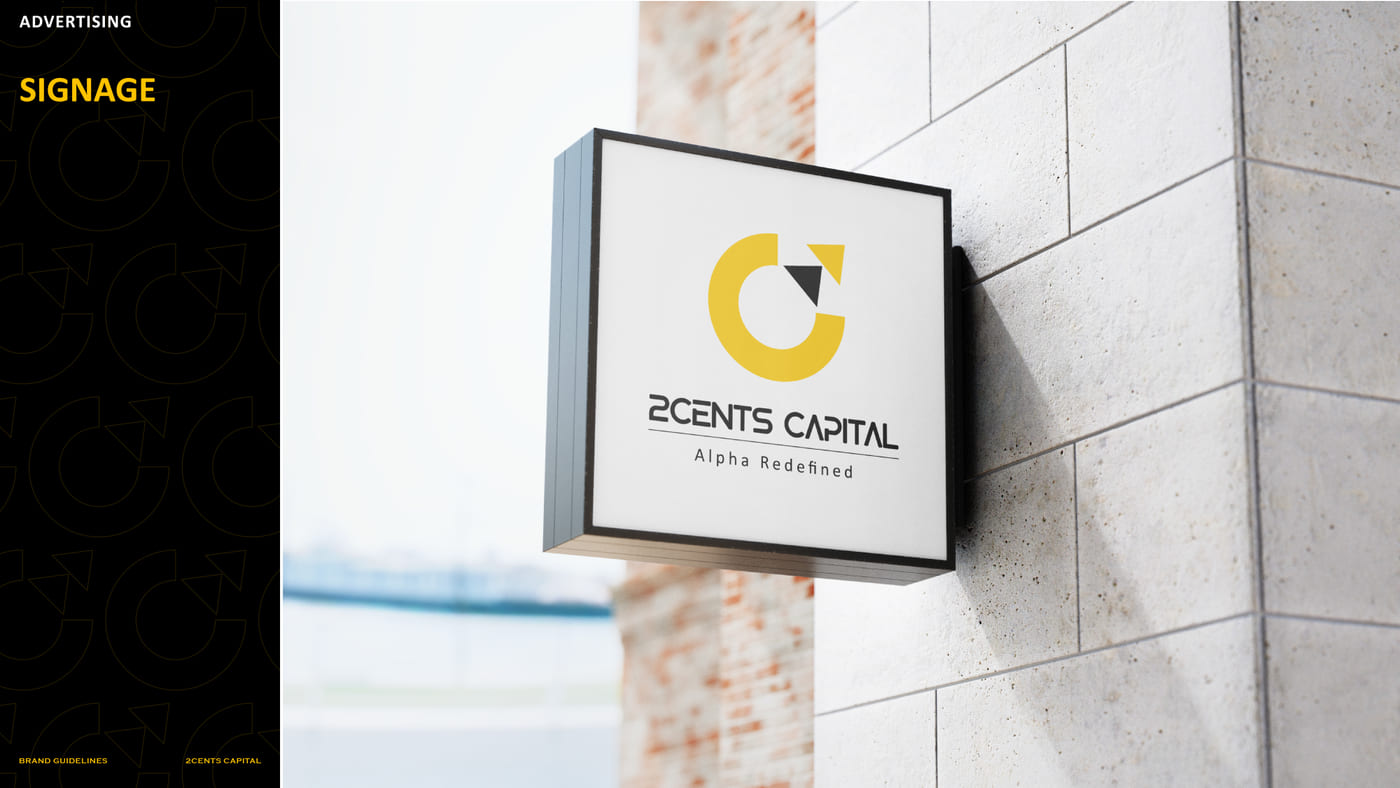 2Cents Capital brand guideline slide — frame 35